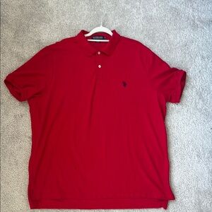 US Polo Assn. Red Pique Polo Shirt Classic Design size 3XL